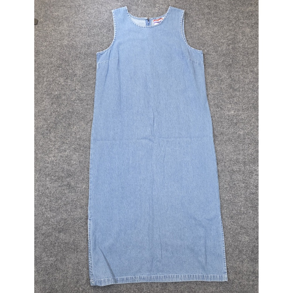 Country Wear Dress Women P/L Blue Denim Sleeveless Maxi Cottage Western Boho‎ 90